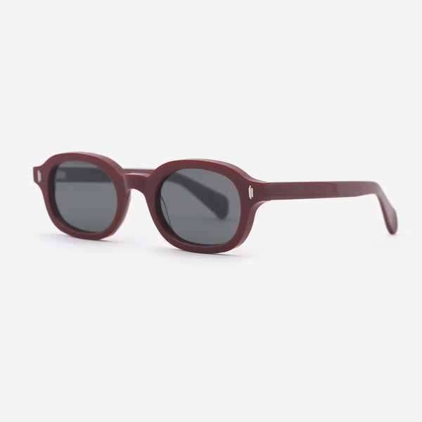 Retro Oval Acetate Unisex Sunglasses 25A8098