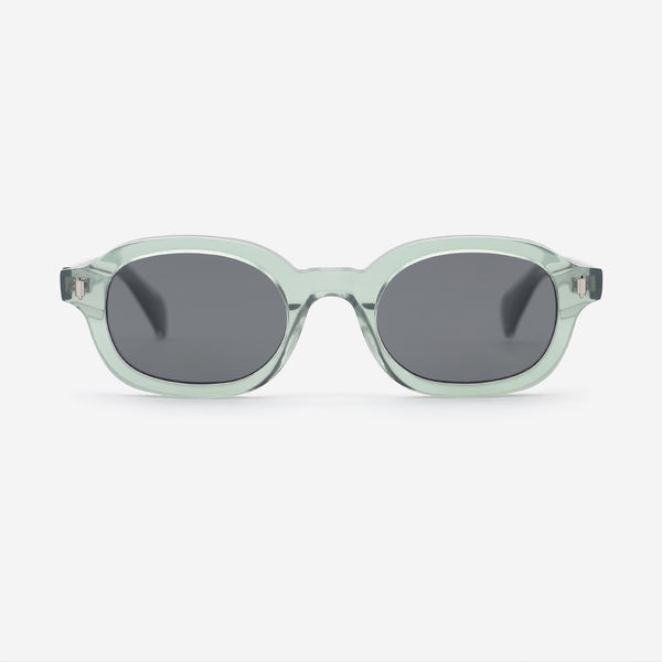 Retro Oval Acetate Unisex Sunglasses 25A8098