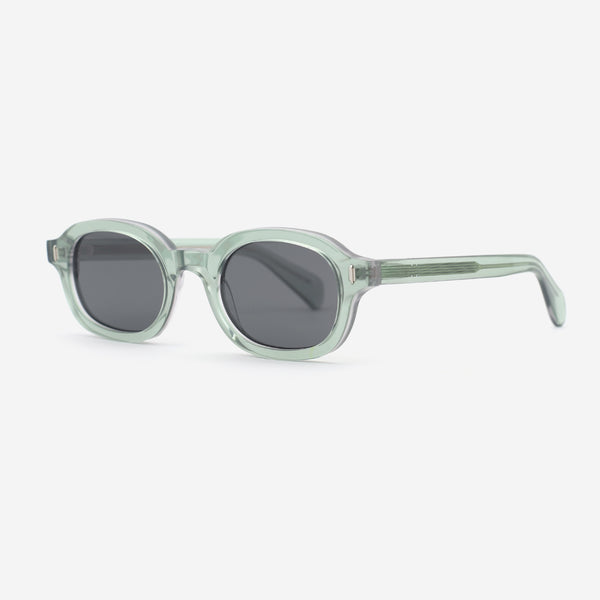 Retro Oval Acetate Unisex Sunglasses 25A8098