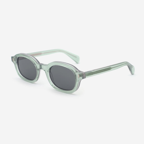 Retro Oval Acetate Unisex Sunglasses 25A8098