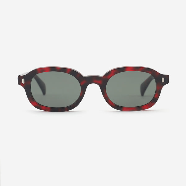 Retro Oval Acetate Unisex Sunglasses 25A8098