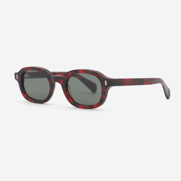 Retro Oval Acetate Unisex Sunglasses 25A8098