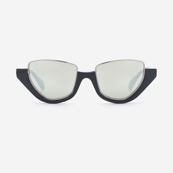Cat Eye Acetate And Metal Combined Female Sunglasses 25A8123