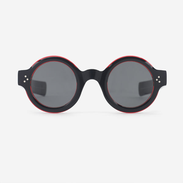 Unique Round Acetate Female Sunglasses 25A8141