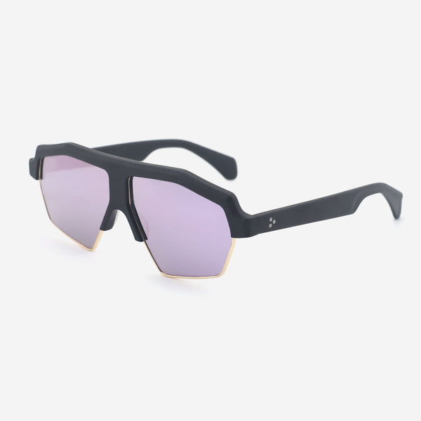 Pilot Acetate And Metal Combined Unisex Sunglasses 25A8162