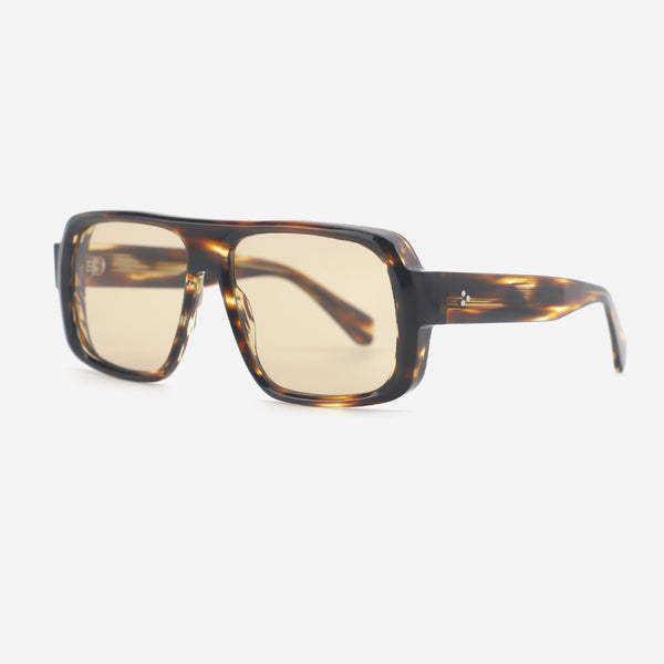 Retro Aviator Acetate Unisex Sunglasses 25A8180