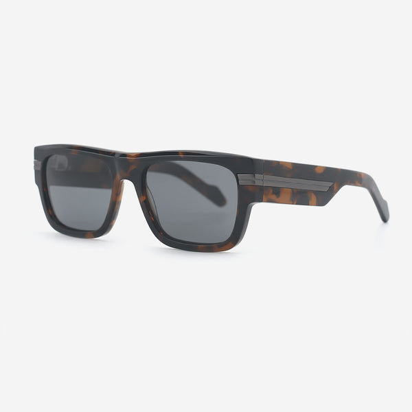 Rectangle Flat Top Acetate Unisex Sunglasses 25A8181