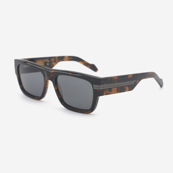 Rectangle Flat Top Acetate Unisex Sunglasses 25A8181