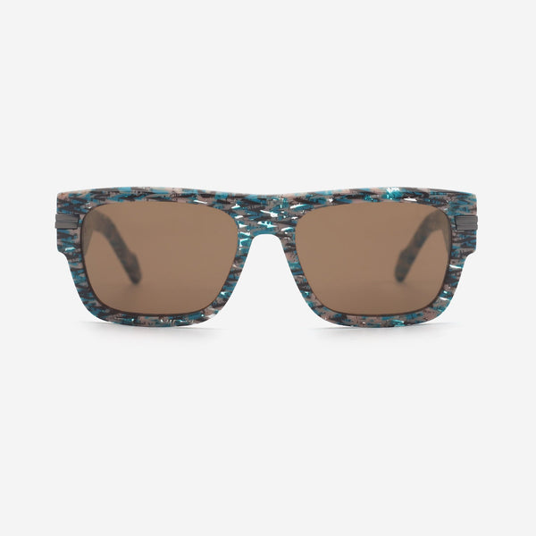 Rectangle Flat Top Acetate Unisex Sunglasses 25A8181