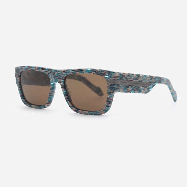 Rectangle Flat Top Acetate Unisex Sunglasses 25A8181