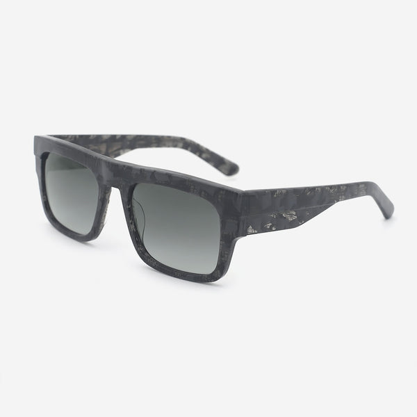 Rectangle Flat Top Acetate Unisex Sunglasses 25A8183