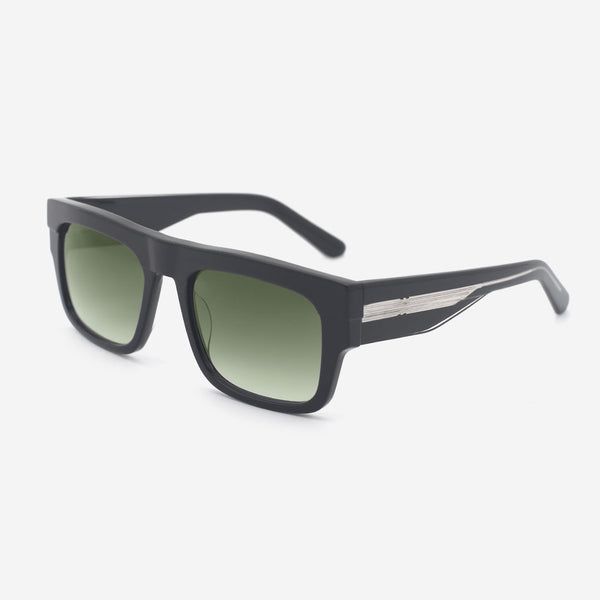 Rectangle Flat Top Acetate Unisex Sunglasses 25A8183