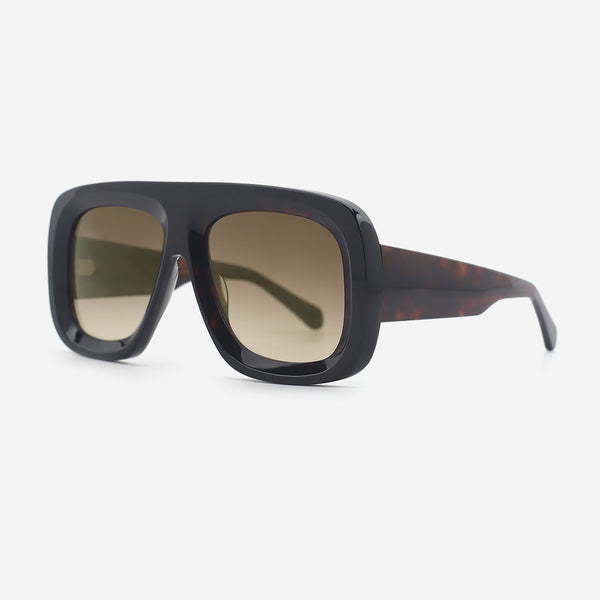 Pilot Oversize Acetate Unisex Sunglasses 25A8186