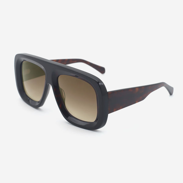 Pilot Oversize Acetate Unisex Sunglasses 25A8186