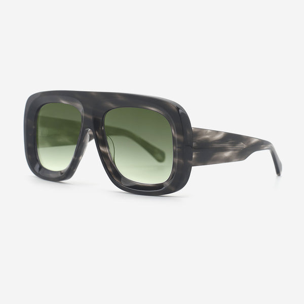 Pilot Oversize Acetate Unisex Sunglasses 25A8186