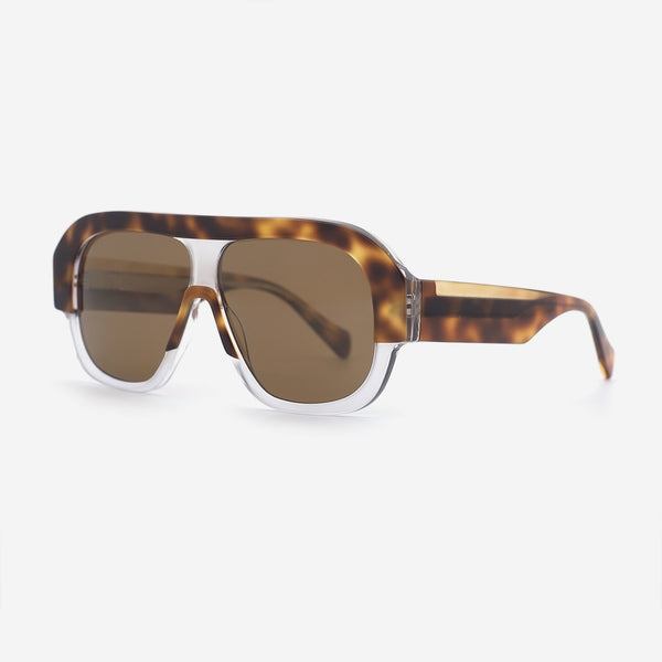 Unique Pilot Acetate Unisex Sunglasses 25A8207