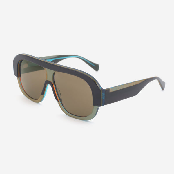 Unique Pilot Acetate Unisex Sunglasses 25A8207
