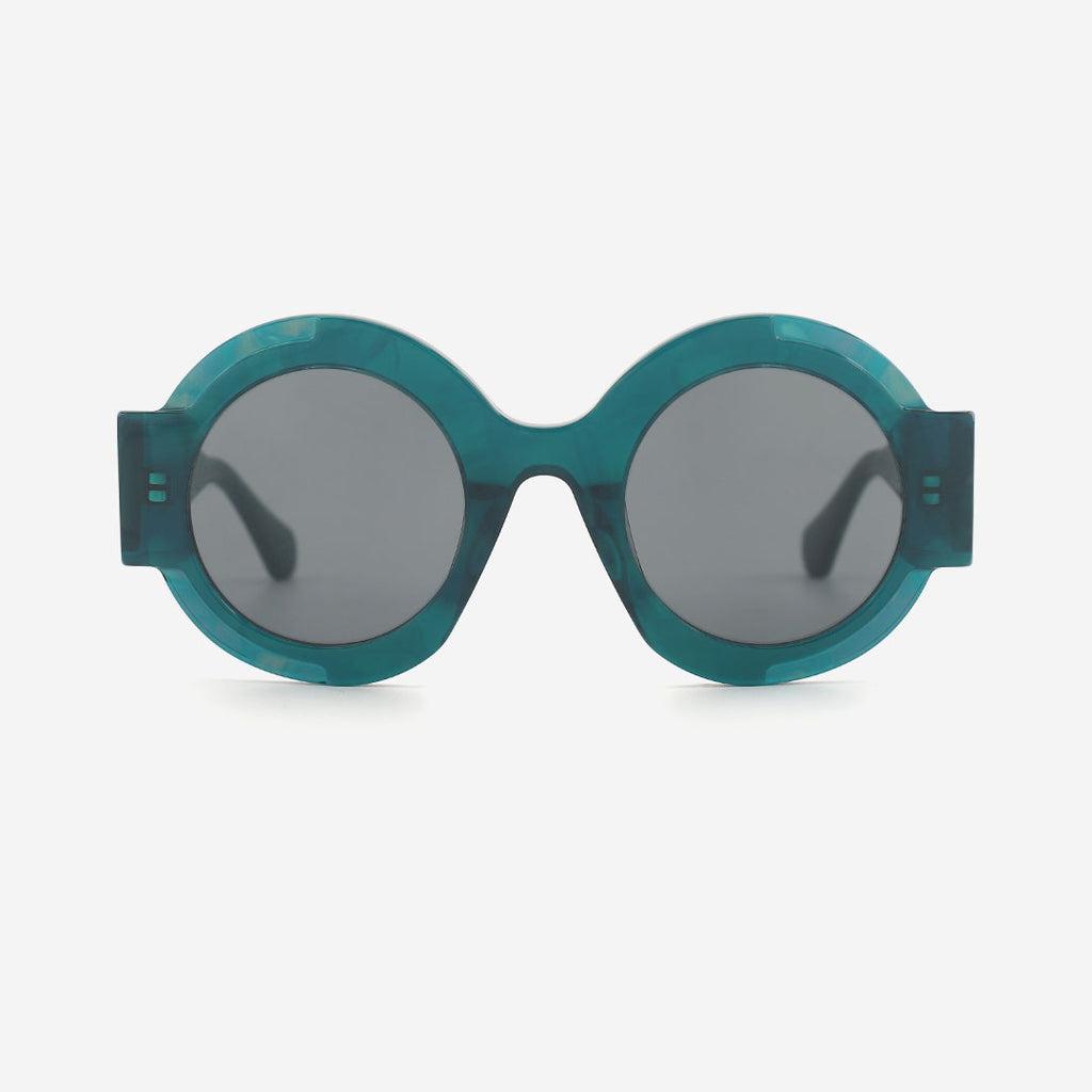 Thick Round Acetate Female Sunglasses 25A8208