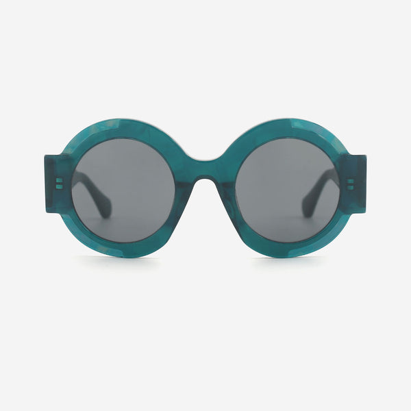 Thick Round Acetate Female Sunglasses 25A8208