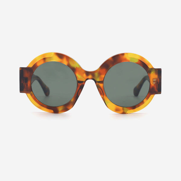 Thick Round Acetate Female Sunglasses 25A8208