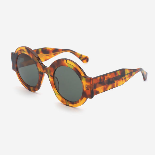 Thick Round Acetate Female Sunglasses 25A8208