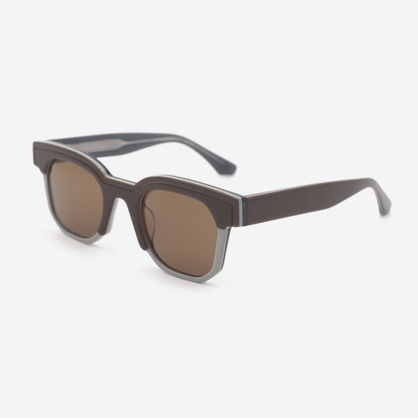 Unique Square Acetate Unisex Sunglasses 25A8212