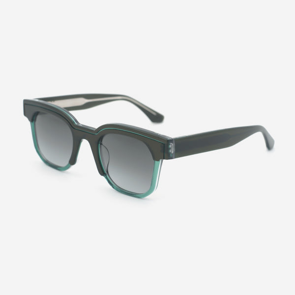 Unique Square Acetate Unisex Sunglasses 25A8212