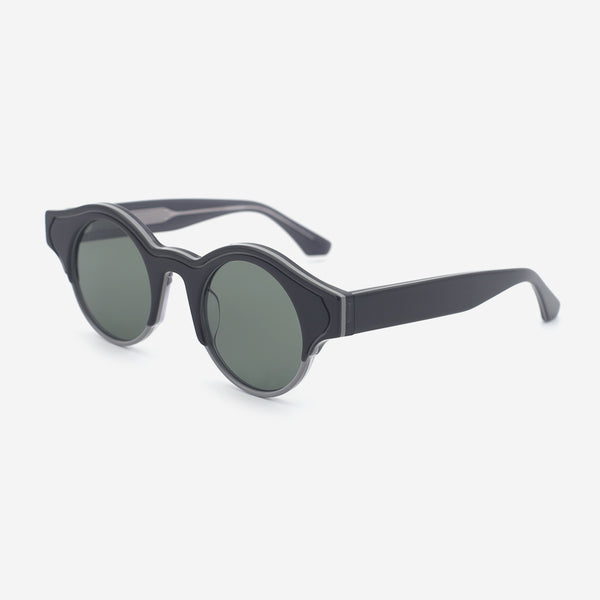 Unique Round Acetate Unisex Sunglasses 25A8214