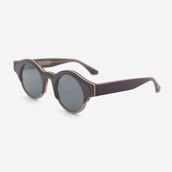 Unique Round Acetate Unisex Sunglasses 25A8214