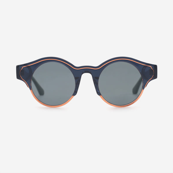 Unique Round Acetate Unisex Sunglasses 25A8214