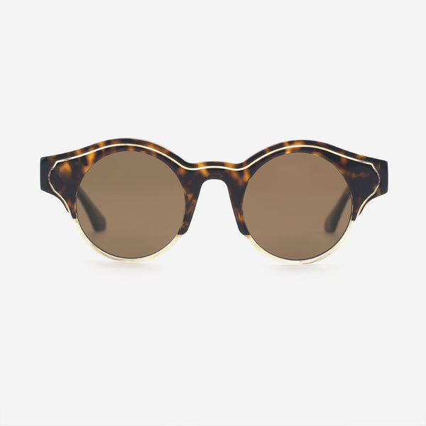 Unique Round Acetate Unisex Sunglasses 25A8214