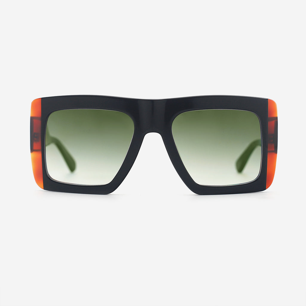 Rectangle Laminated Acetat Unisex Sunglasses 25A8221