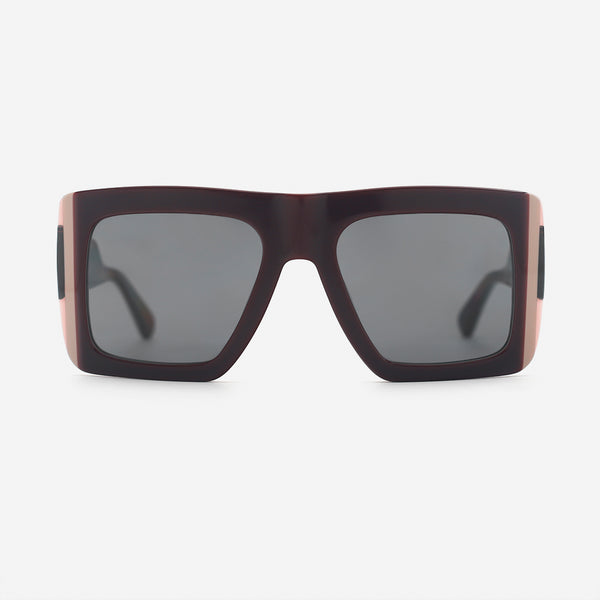Rectangle Laminated Acetat Unisex Sunglasses 25A8221