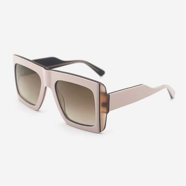 Rectangle Laminated Acetat Unisex Sunglasses 25A8221