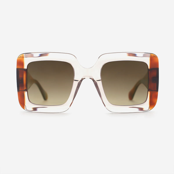 Unique Square Acetate Unisex Sunglasses 25A8222