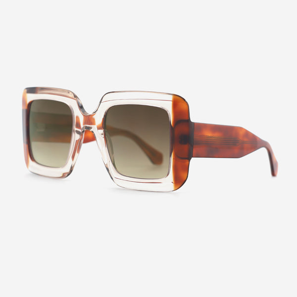 Unique Square Acetate Unisex Sunglasses 25A8222