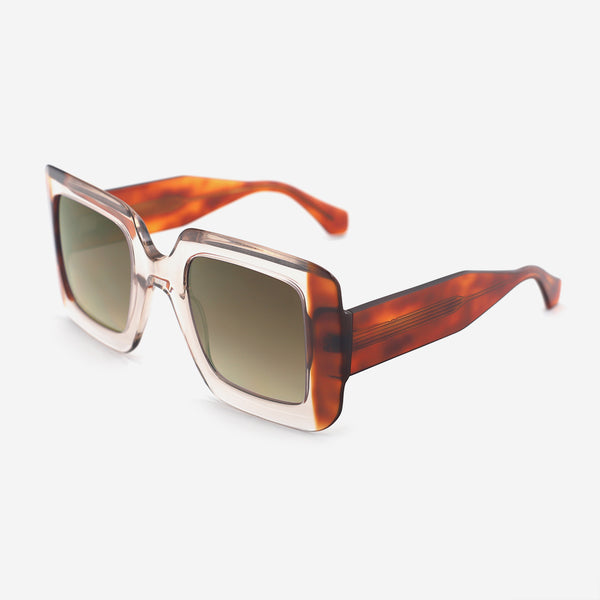 Unique Square Acetate Unisex Sunglasses 25A8222
