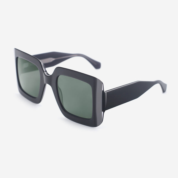 Unique Square Acetate Unisex Sunglasses 25A8222