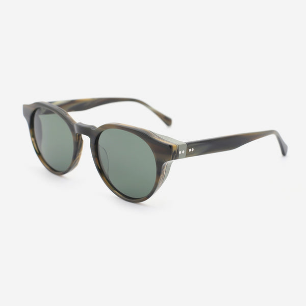 Round Laminated Acetat Unsiex Sunglasses 25A8227