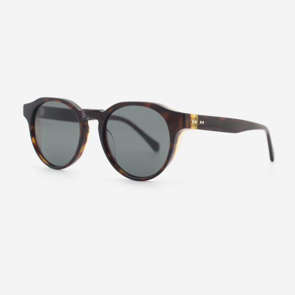 Round Laminated Acetat Unsiex Sunglasses 25A8227
