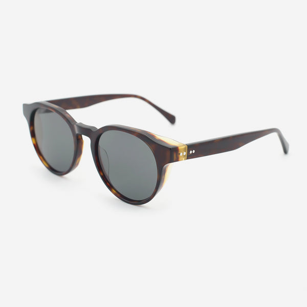 Round Laminated Acetat Unsiex Sunglasses 25A8227