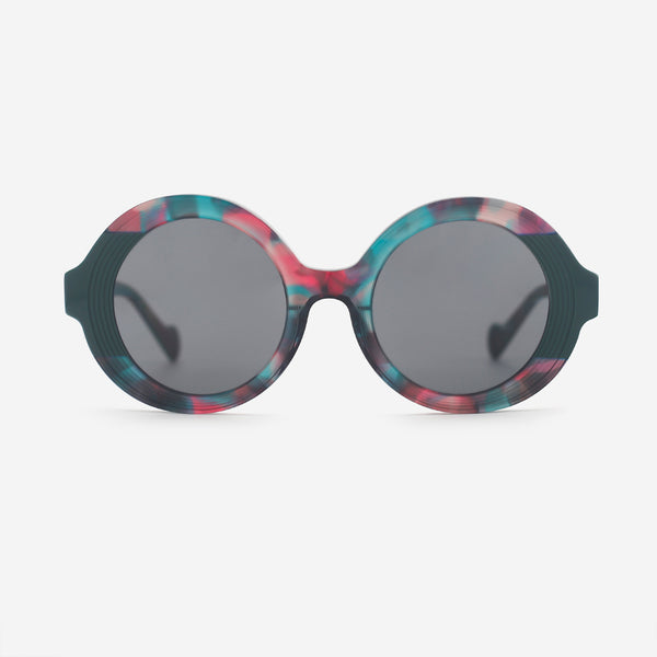 Unique Round Acetate Female Sunglasses 25A8229