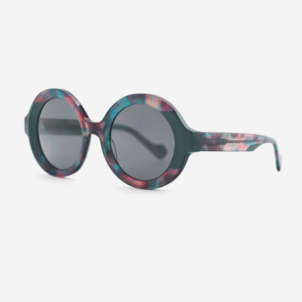 Unique Round Acetate Female Sunglasses 25A8229