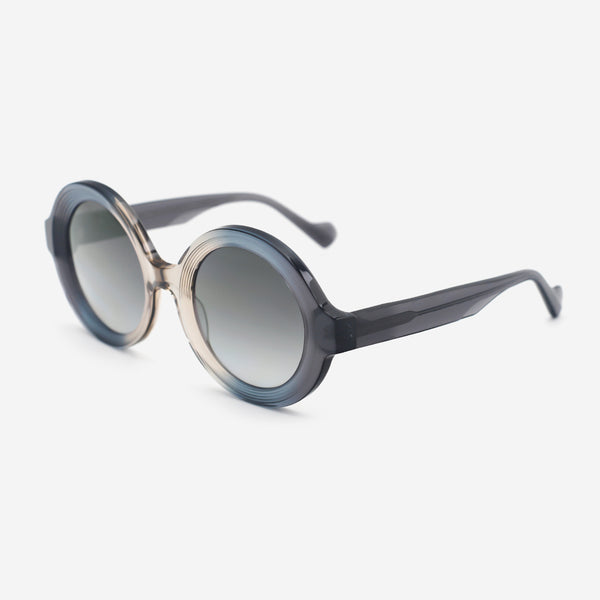 Unique Round Acetate Female Sunglasses 25A8229