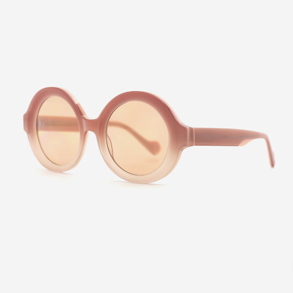 Unique Round Acetate Female Sunglasses 25A8229