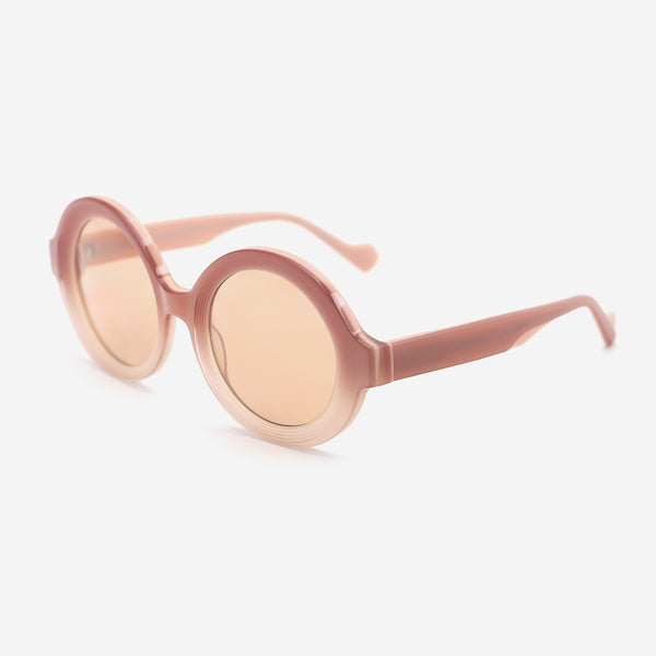 Unique Round Acetate Female Sunglasses 25A8229
