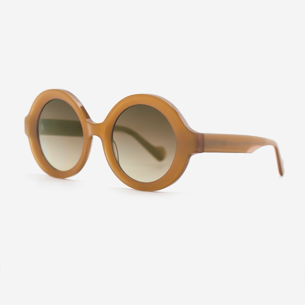 Unique Round Acetate Female Sunglasses 25A8229
