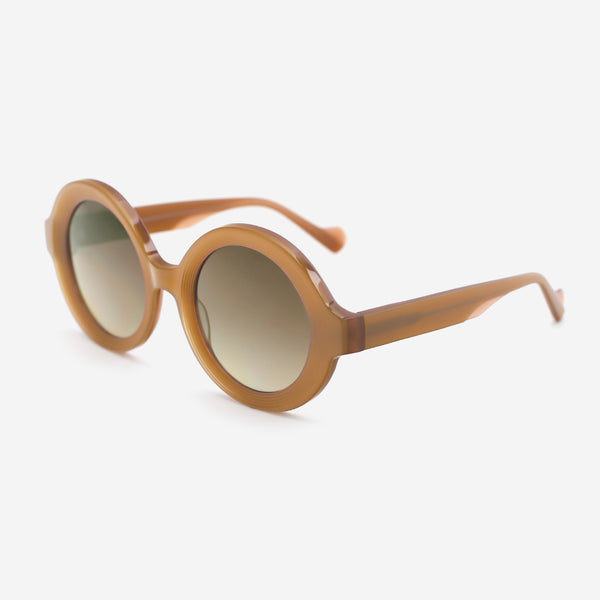 Unique Round Acetate Female Sunglasses 25A8229