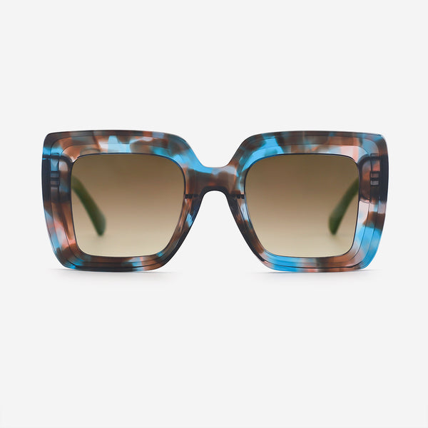 Unique Square Acetate Unisex Sunglasses 25A8230