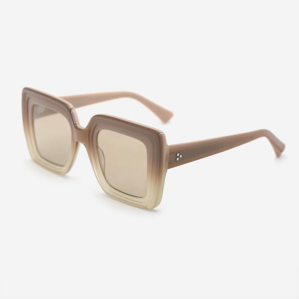 Unique Square Acetate Unisex Sunglasses 25A8230